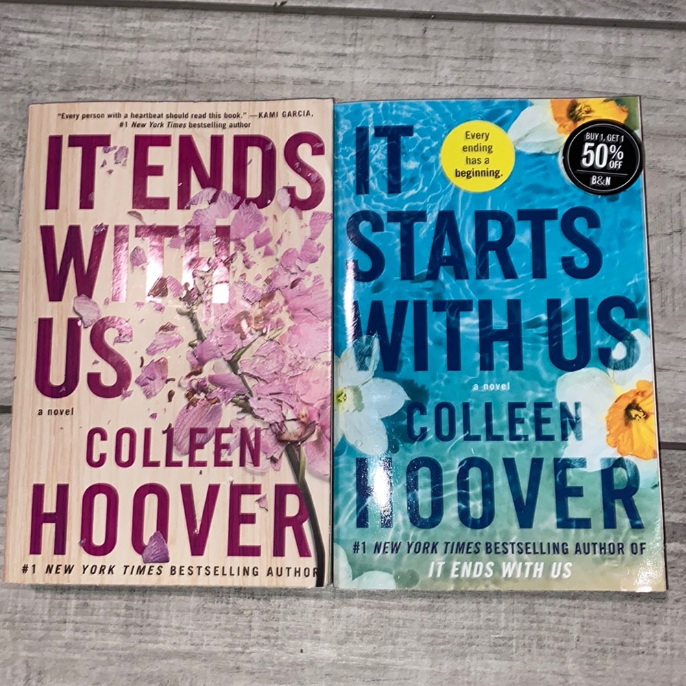 It Starts With Us & It Ends With Us by Colleen Hoover BOOK COMBO
